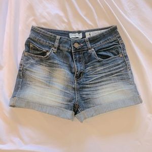 Indigo Rein Distressed Ladies Denim Jean Shorts.  Size 25